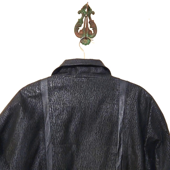 Phillipe Marcel Vintage 80's Leather Black Jacket Size 40 - Picture 7 of 13